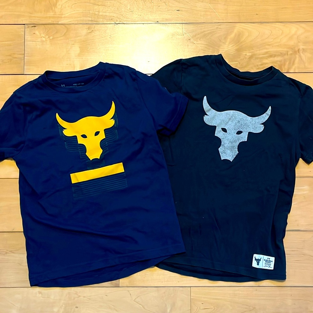 Bundle! 2 Youth Under Armor The Rock T-Shirts